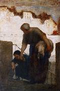Honore  Daumier The Washerwoman USA oil painting artist